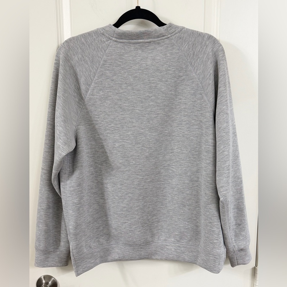 As Revival Heather Gray Women's V-Neck Sweatshirt - Picture 2 of 4